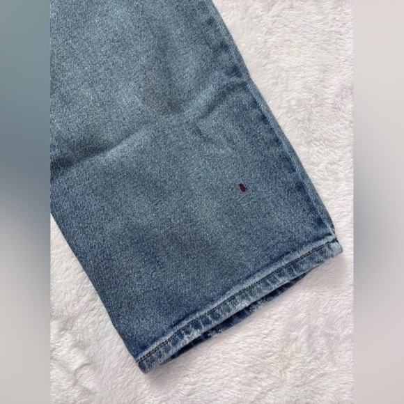 Distressed Wide Leg Jeans Ripped Denim High Waist Blue Size‎ 29 - Picture 7 of 7